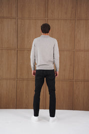 Capo James Button Up LS Polo Shirt - Grey
