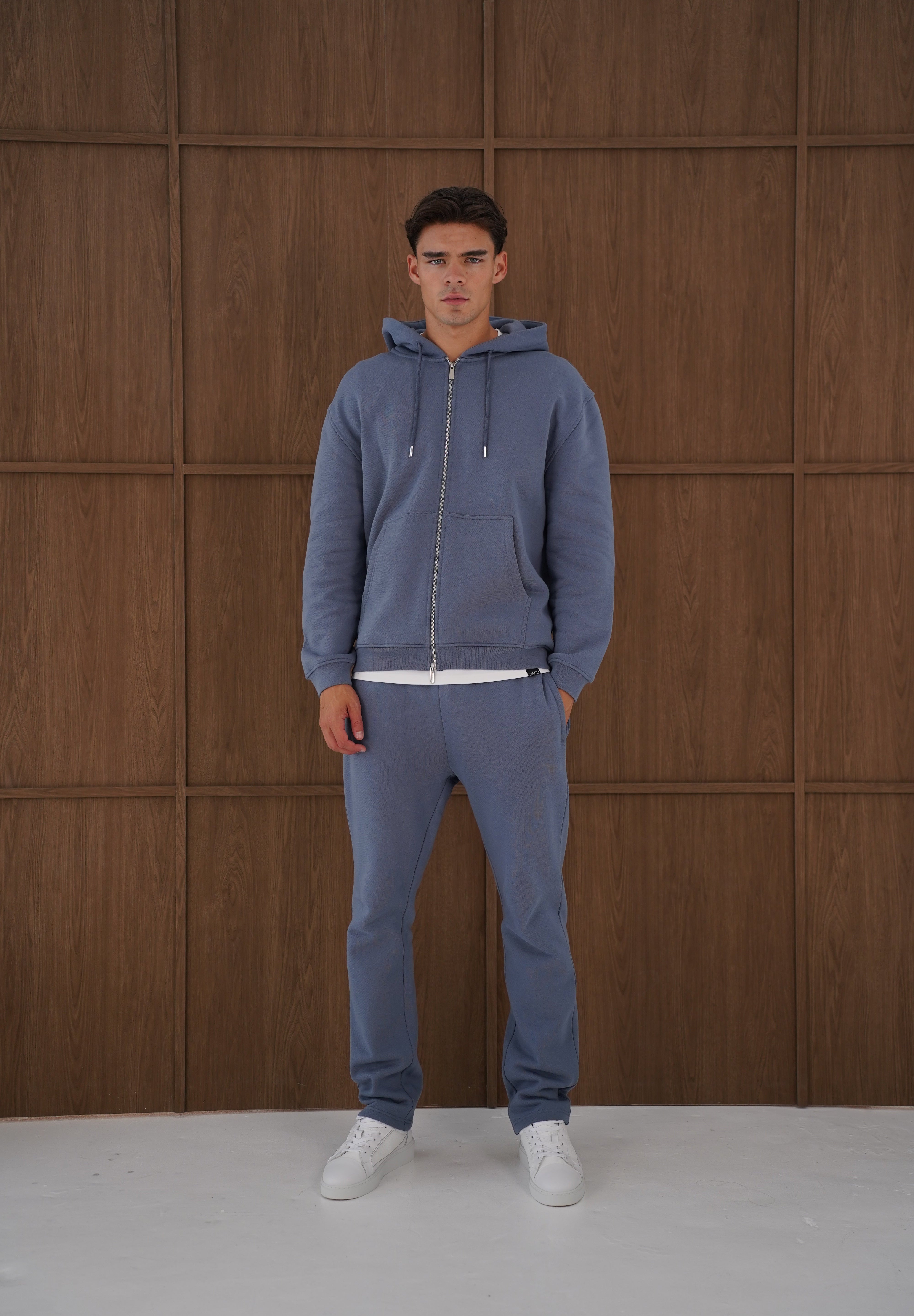 Capo Heavyweight Full Zip Hoodie - Slate Blue