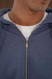 Capo Heavyweight Full Zip Hoodie - Slate Blue