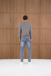 Capo James Button Up LS Polo Shirt - Charcoal