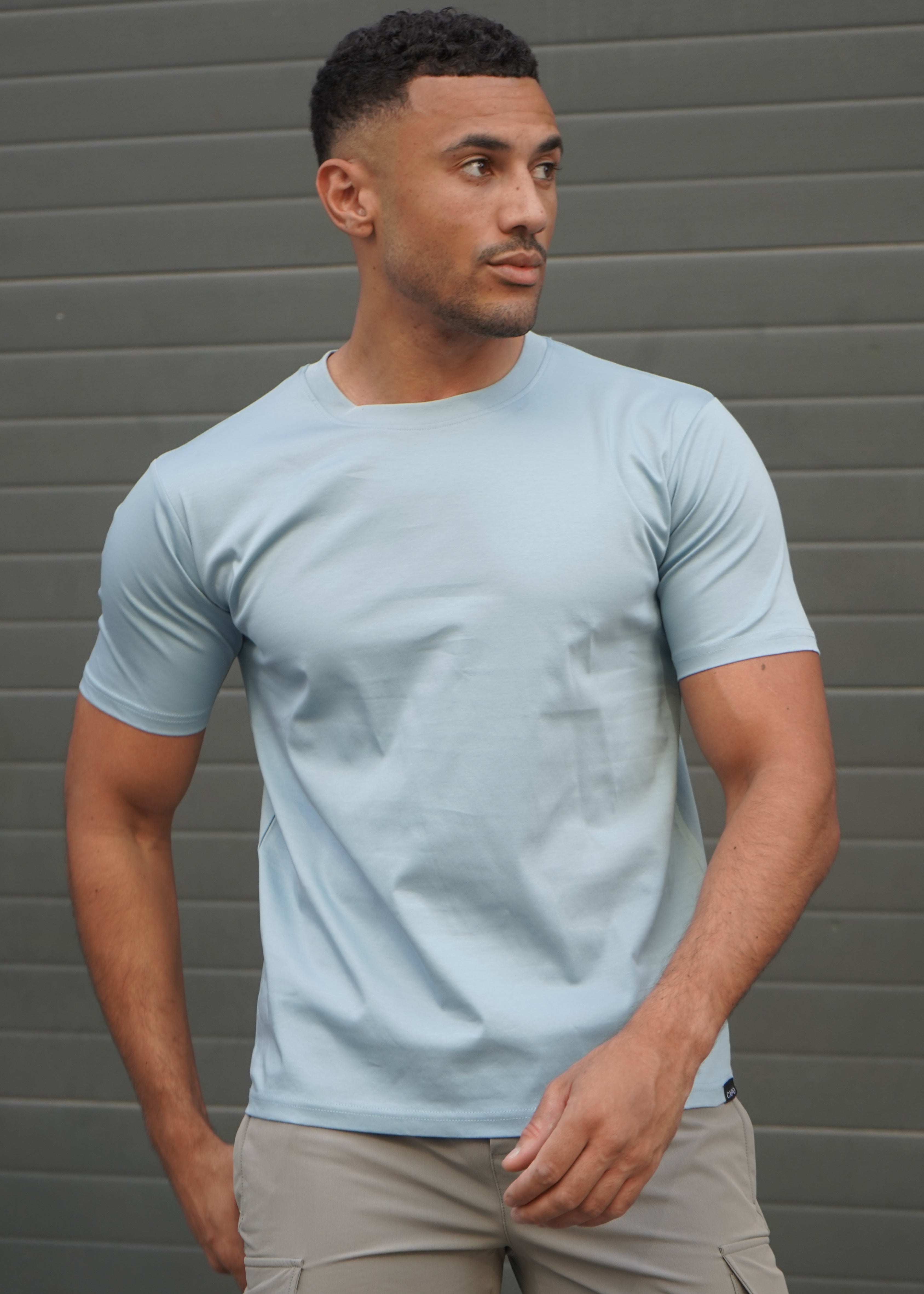 Capo MERCERISED T-Shirt - Pale Blue