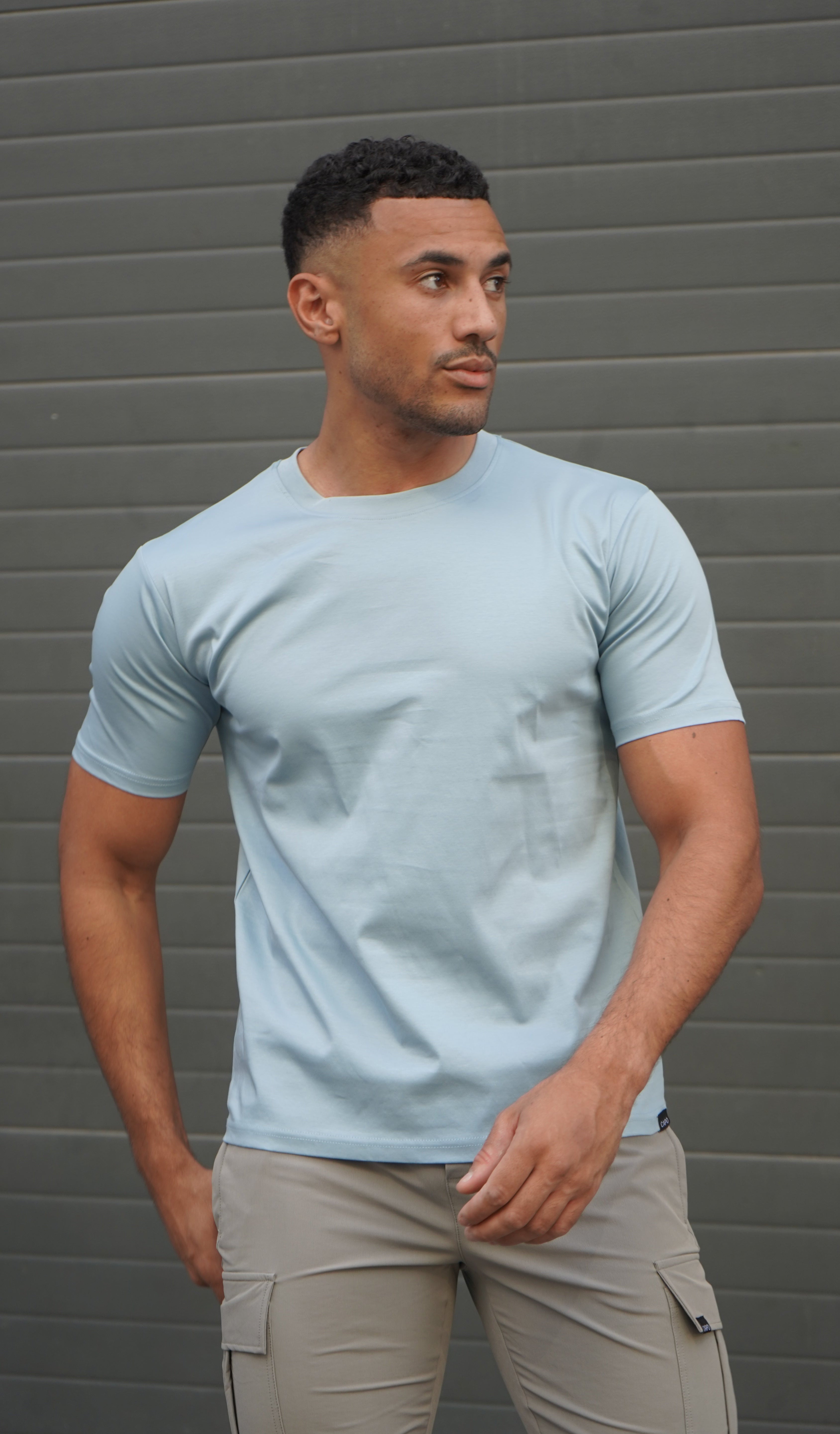 Capo MERCERISED T-Shirt - Pale Blue