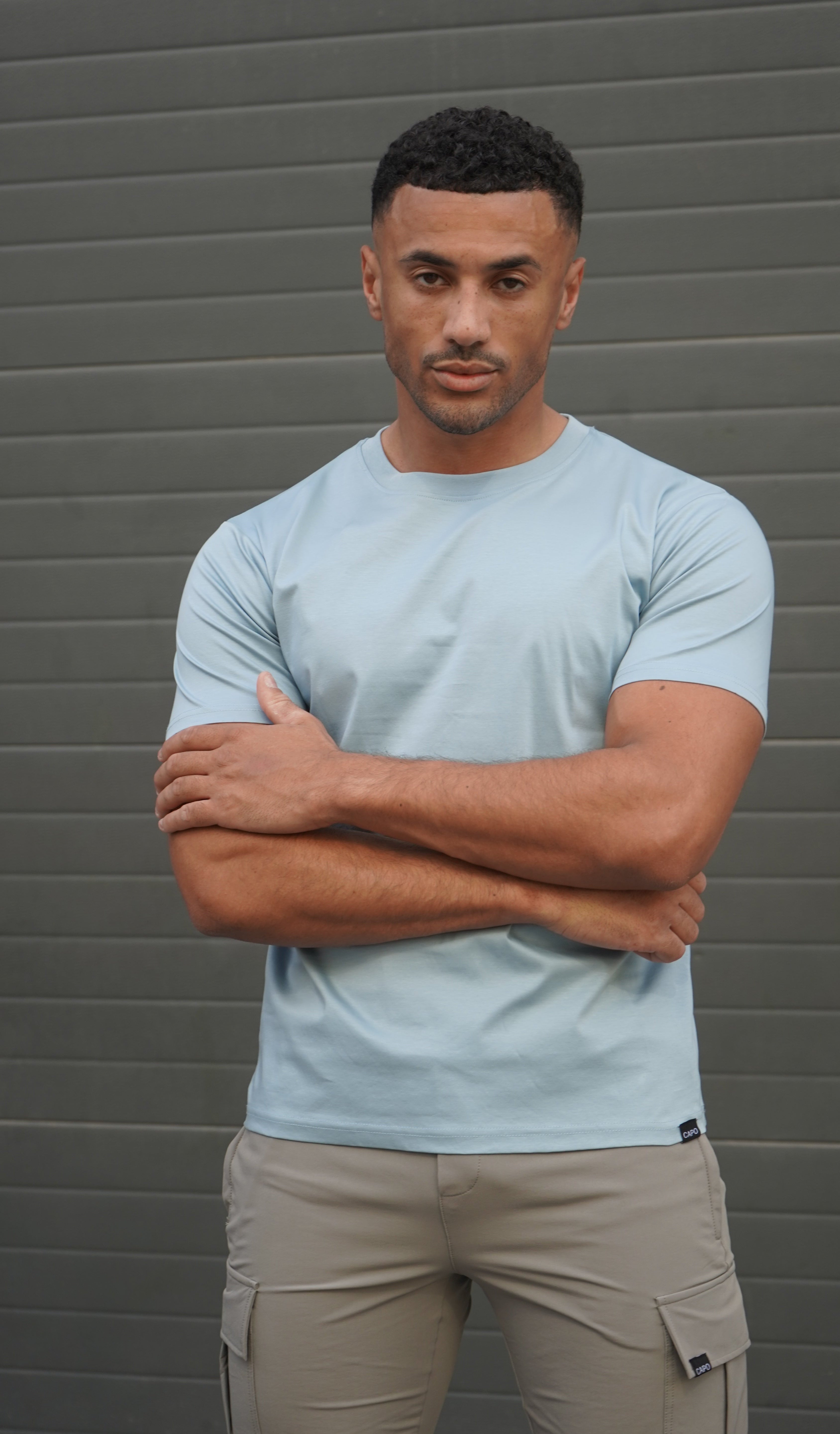 Capo MERCERISED T-Shirt - Pale Blue