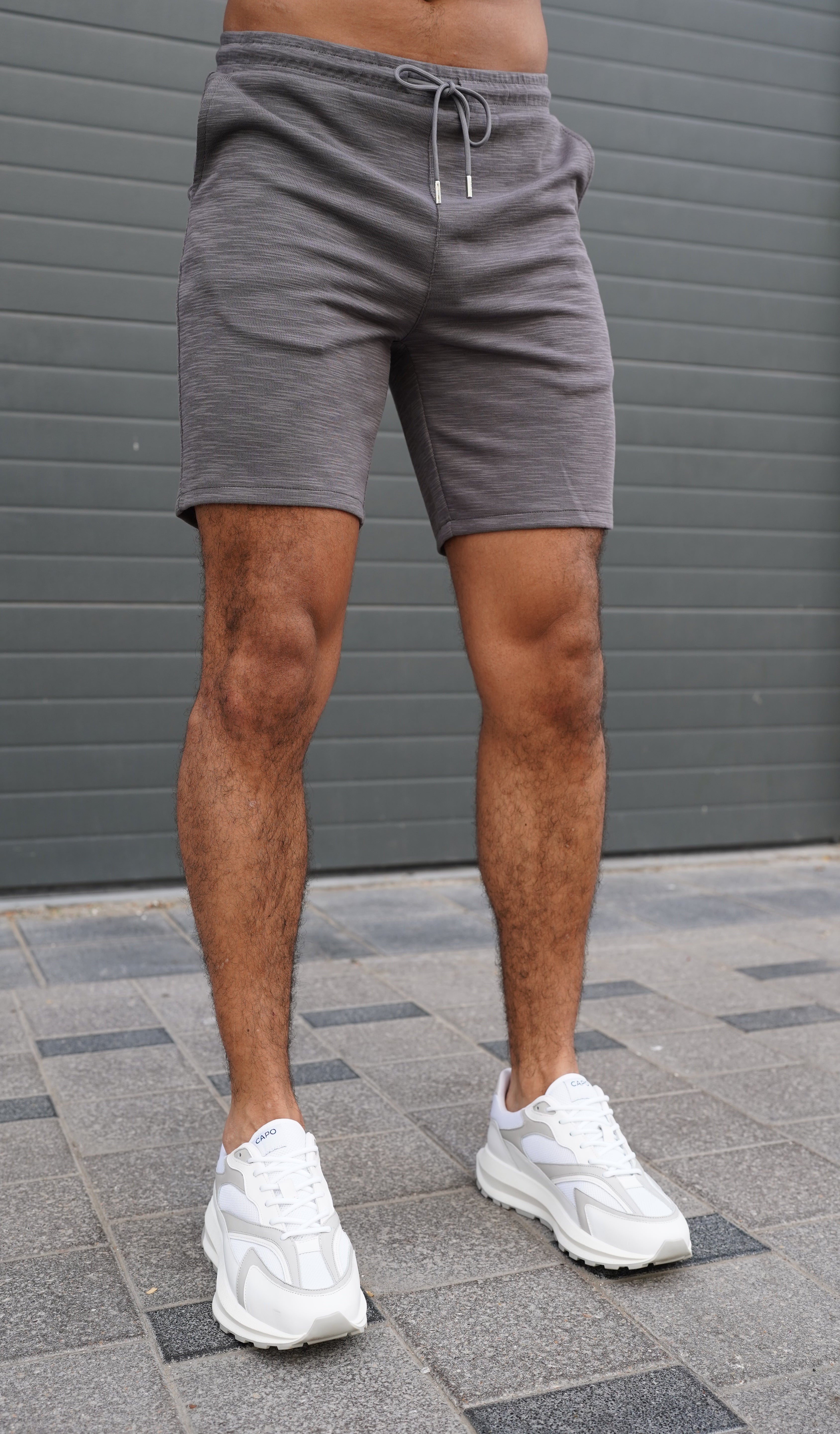 Capo Jersey Slub Shorts - Charcoal