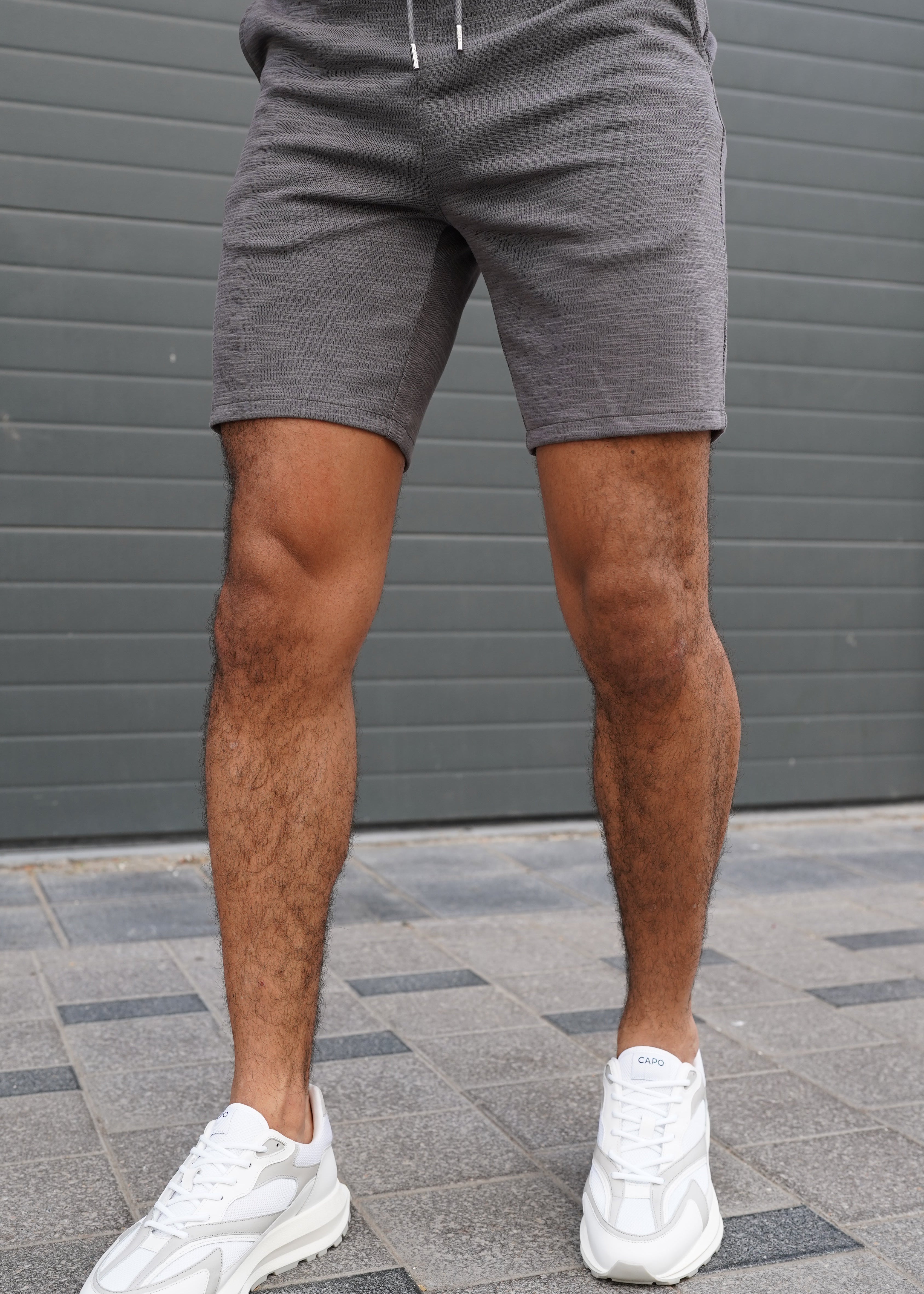 Capo Jersey Slub Shorts - Charcoal