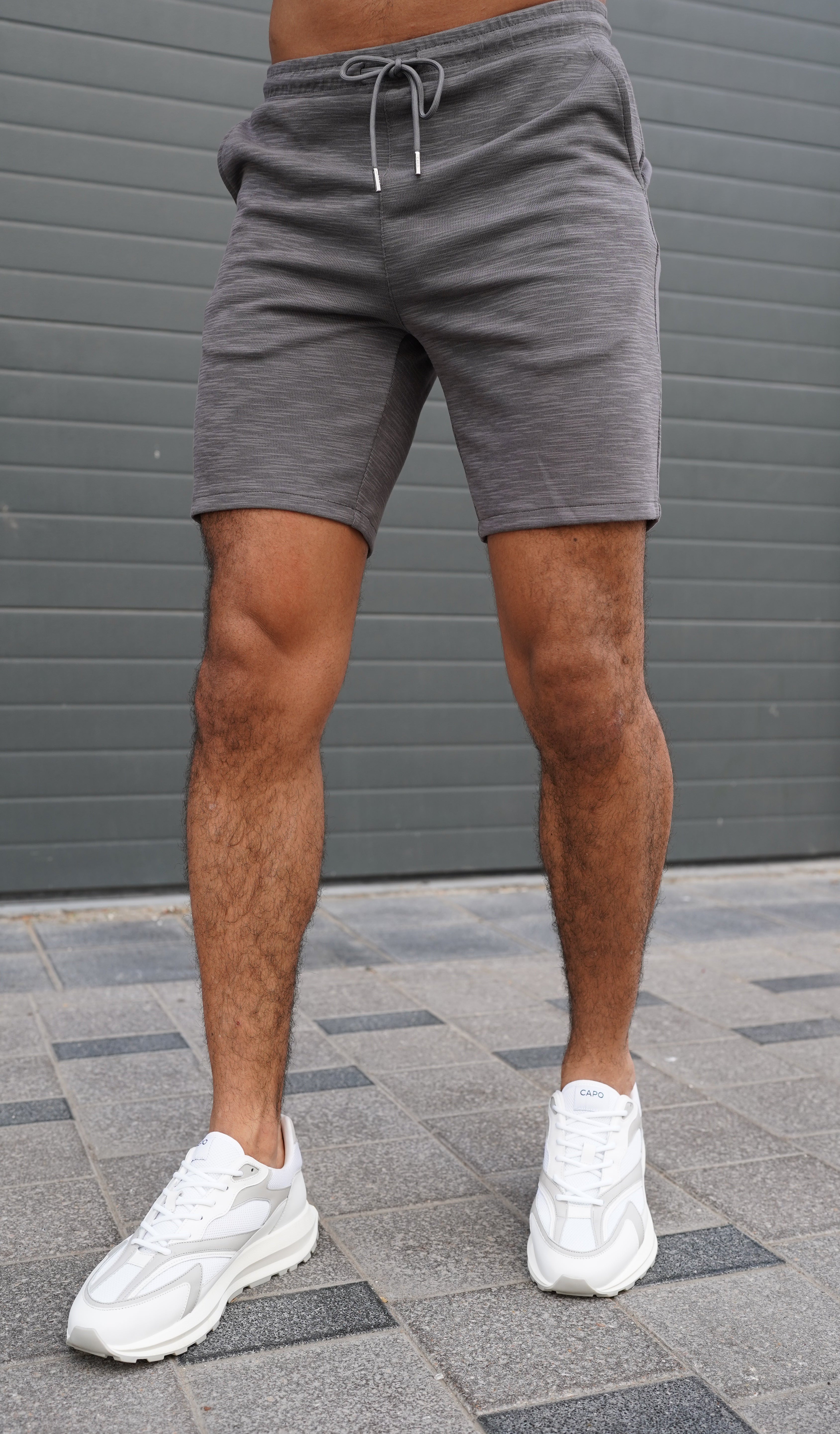 Capo Jersey Slub Shorts - Charcoal