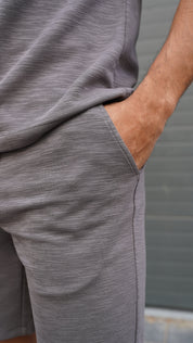 Capo Jersey Slub Shorts - Charcoal