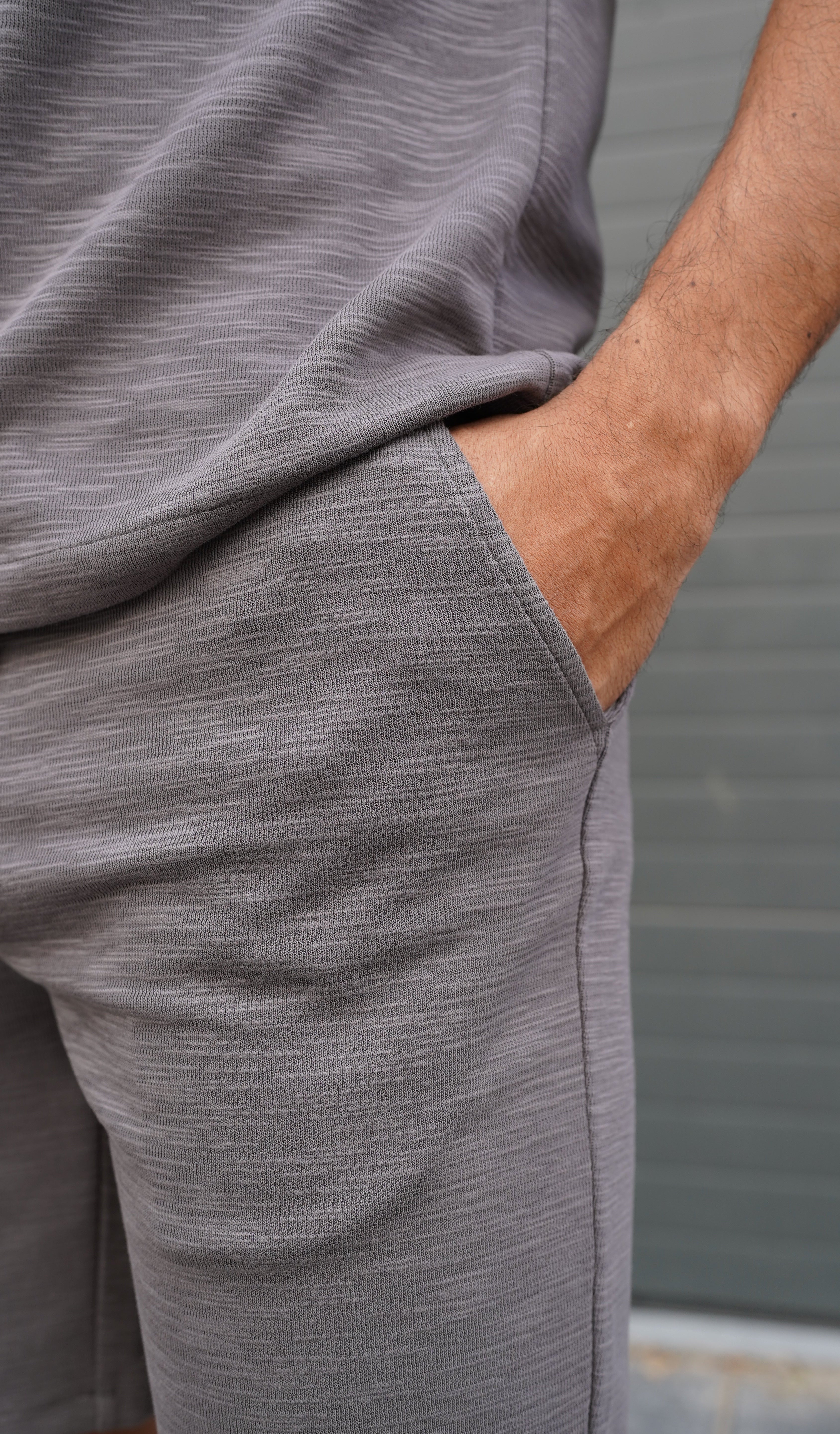 Capo Jersey Slub Shorts - Charcoal