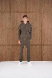Capo Toby Straight Hem Jogger - Dark Olive