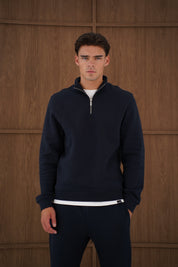 Capo Heavyweight 1/4 Zip Sweatshirt - Navy