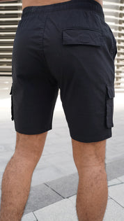 Capo UTILITY Cotton Cargo Short - Black
