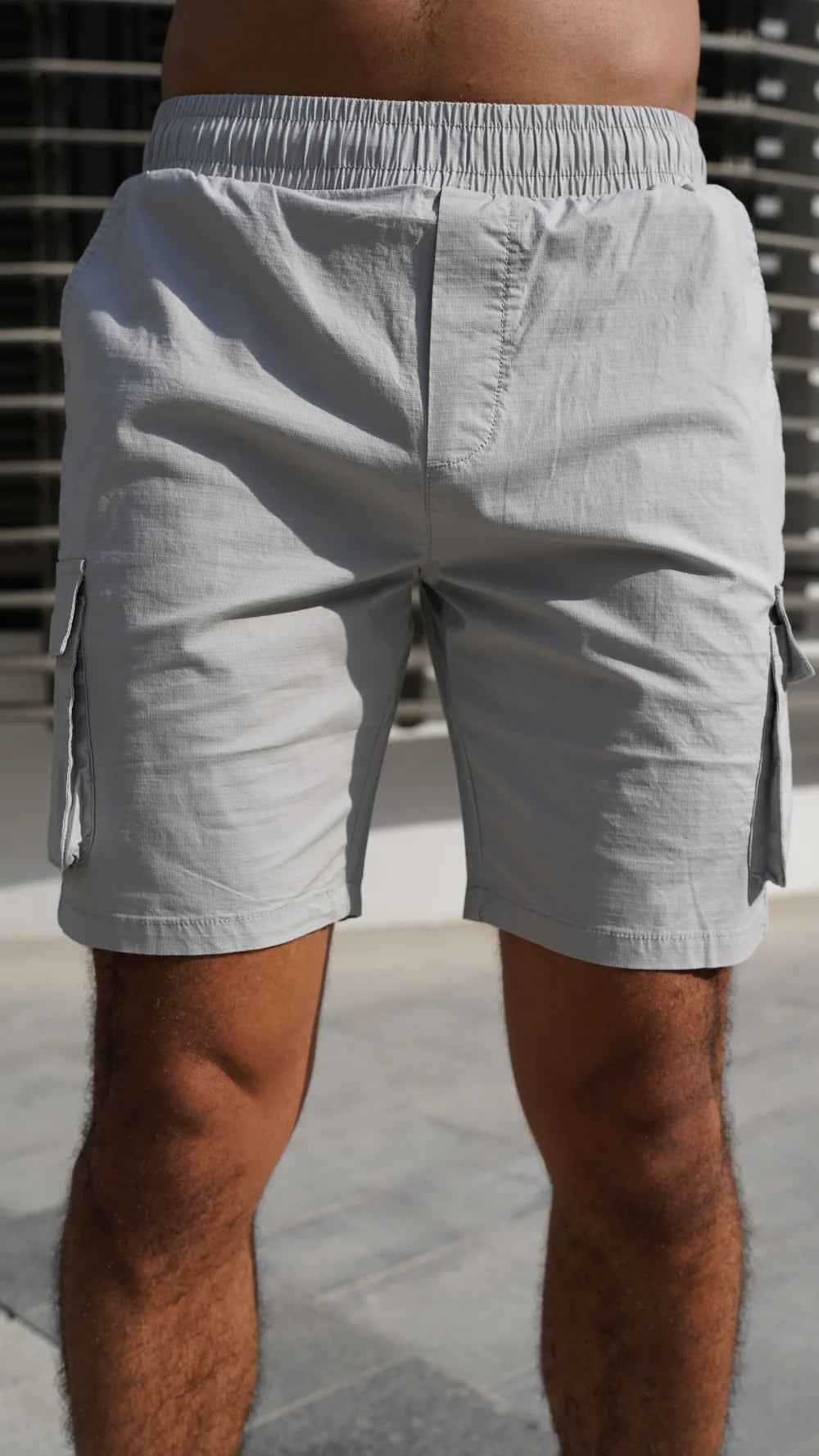 Capo UTILITY Cotton Cargo Short - Light Grey