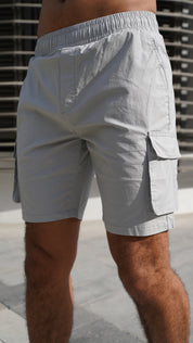 Capo UTILITY Cotton Cargo Short - Light Grey