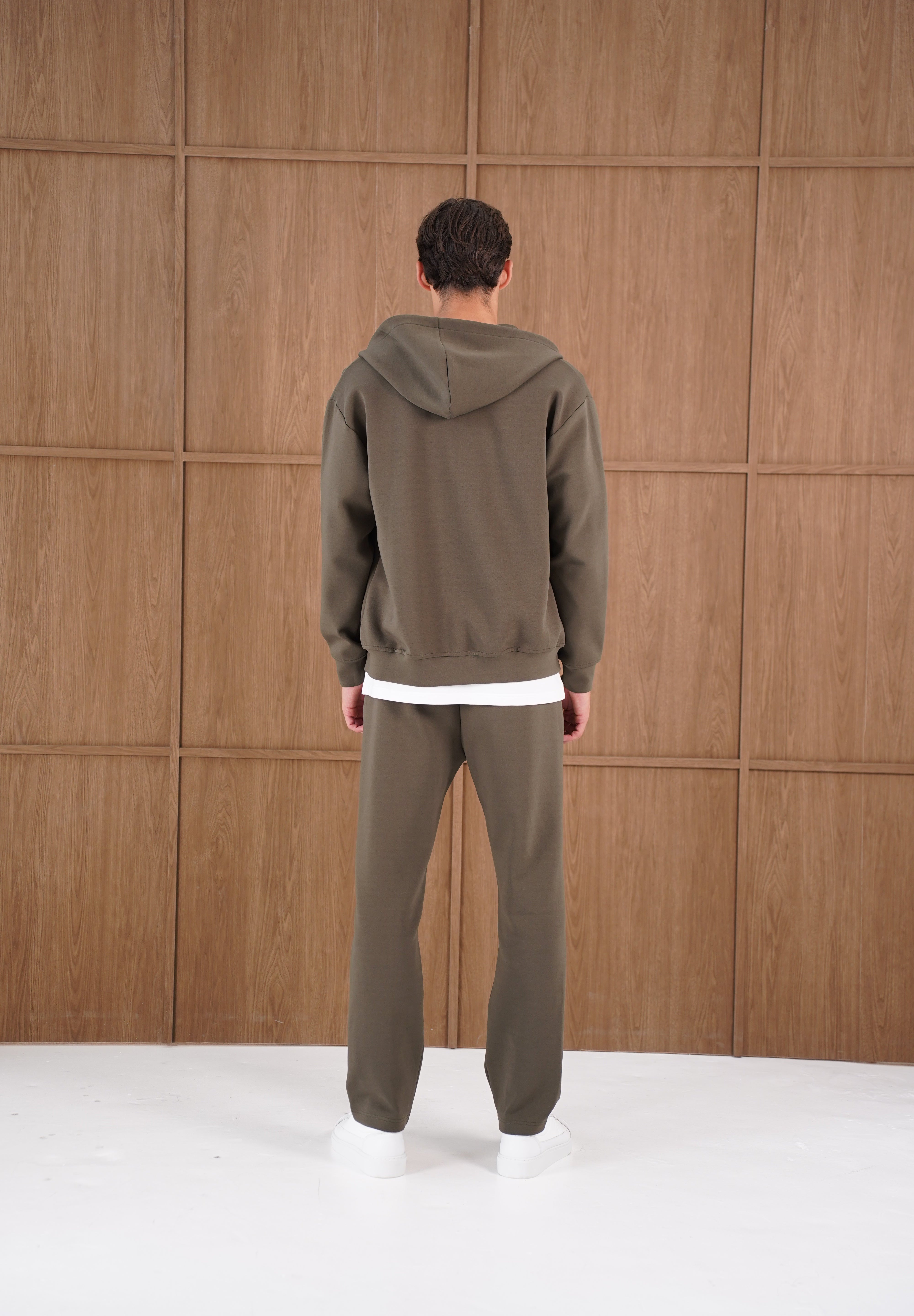 Capo Toby Straight Hem Jogger - Dark Olive
