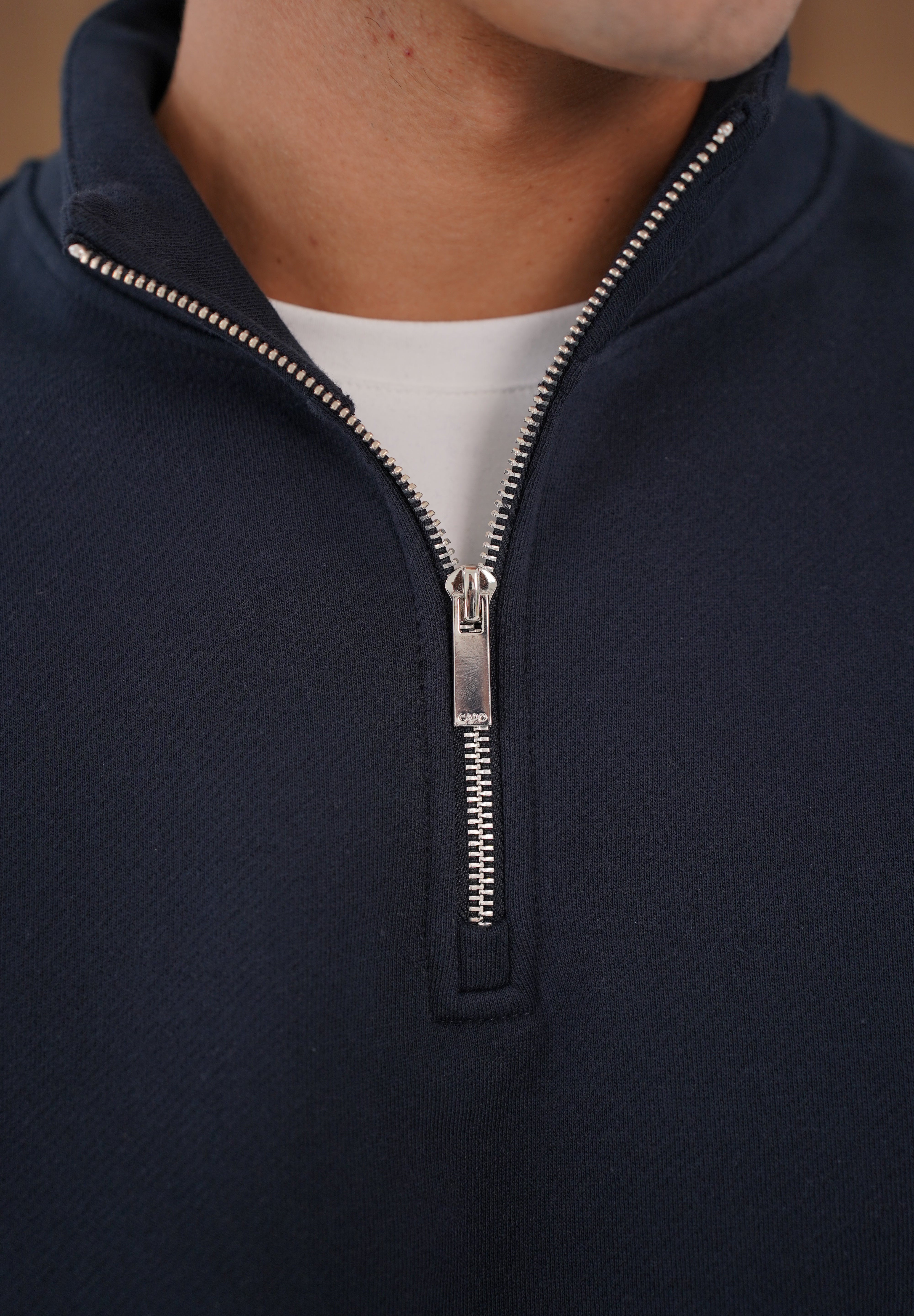 Capo Heavyweight 1/4 Zip Sweatshirt - Navy