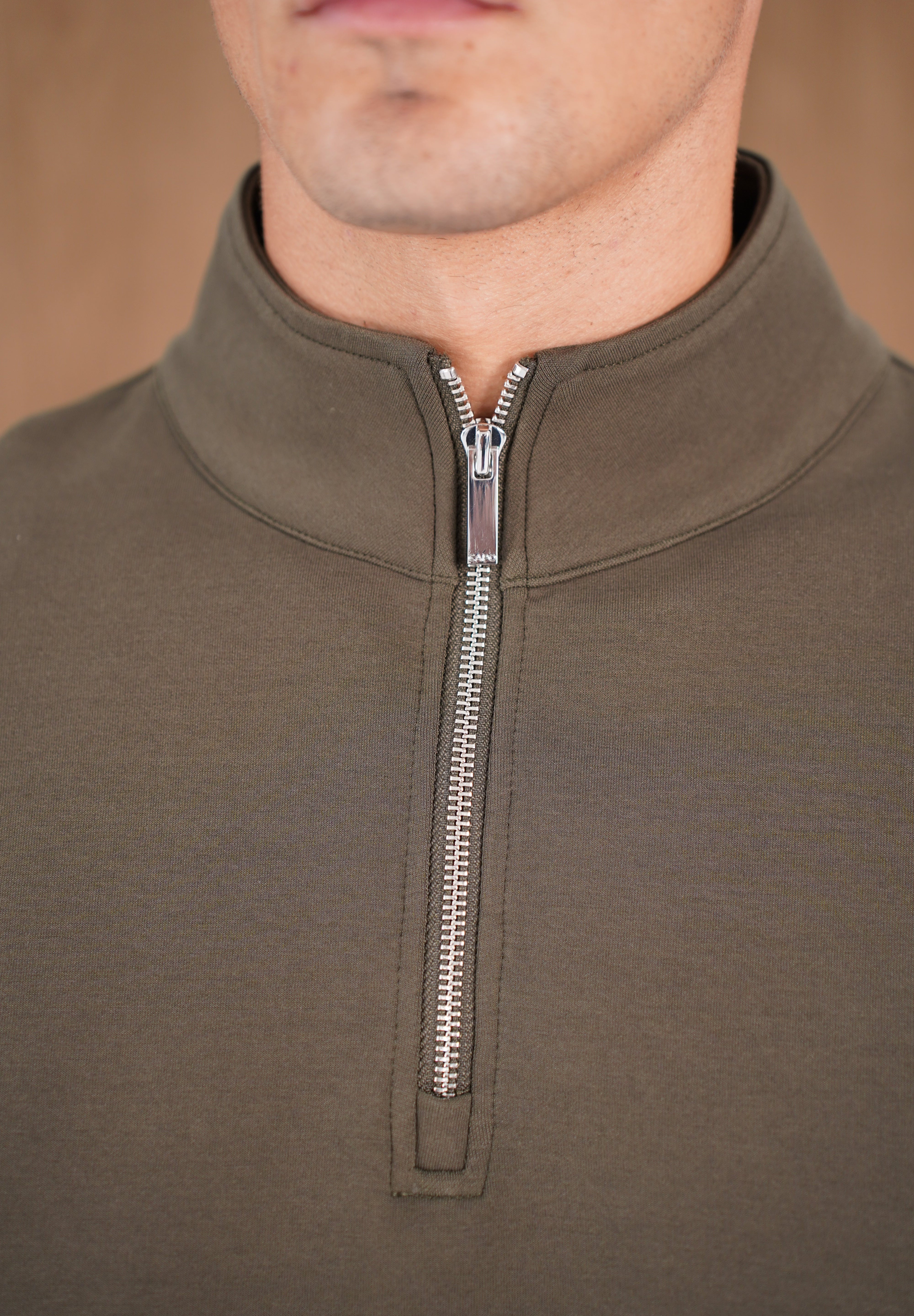Capo Toby 1/4 Zip Sweatshirt  - Dark Olive