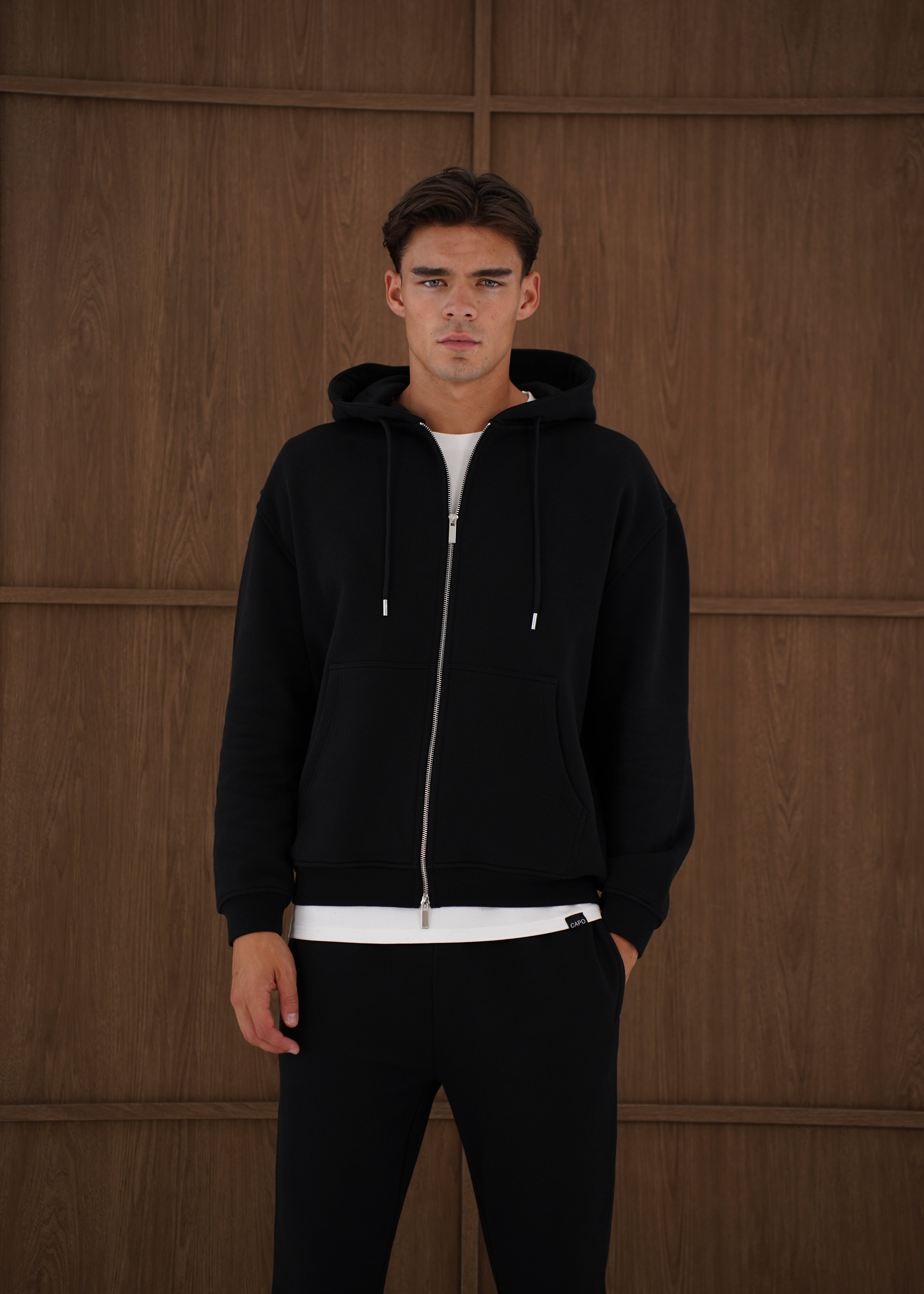 Capo Heavyweight Full Zip Hoodie - Black