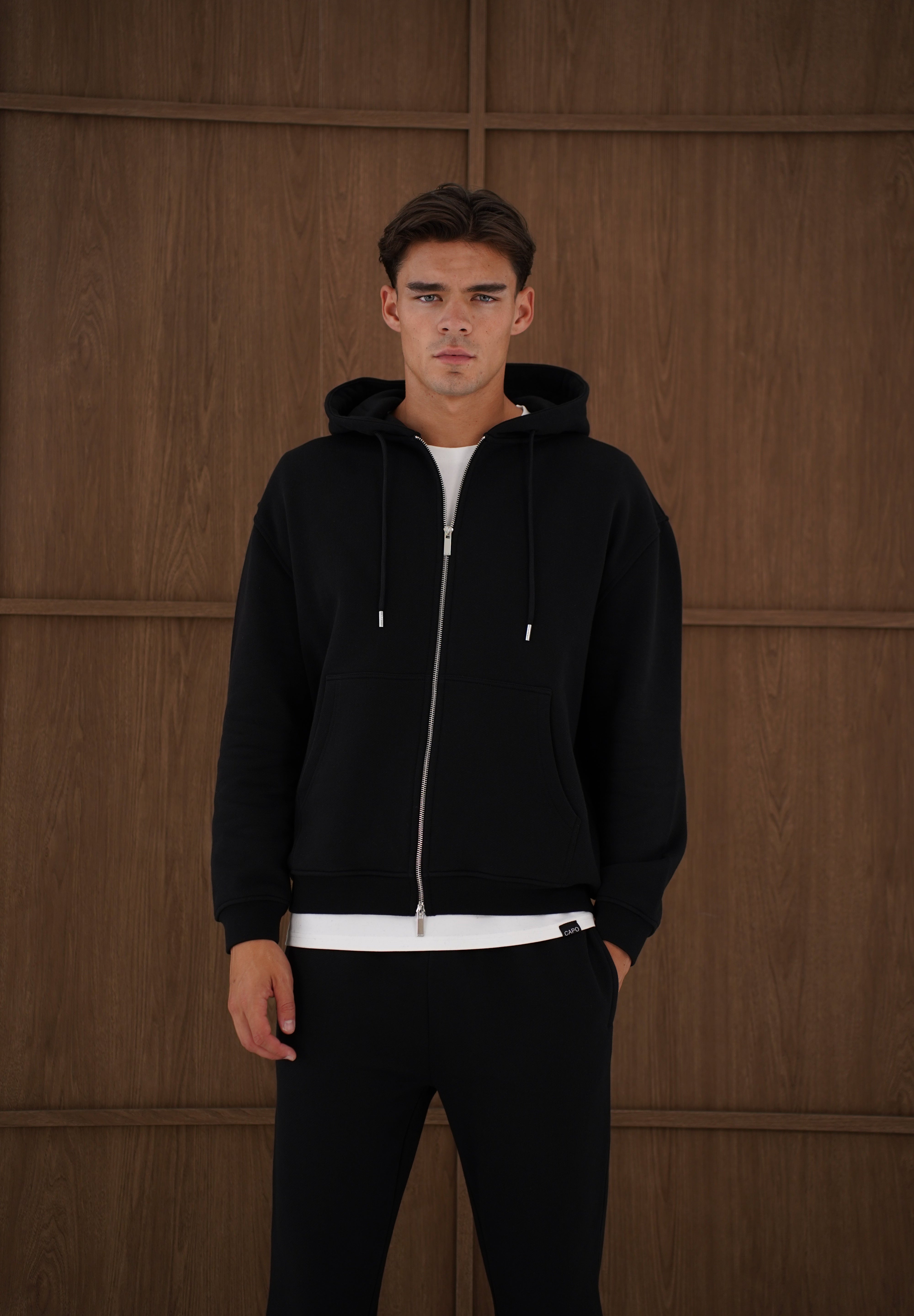 Capo Heavyweight Full Zip Hoodie - Black