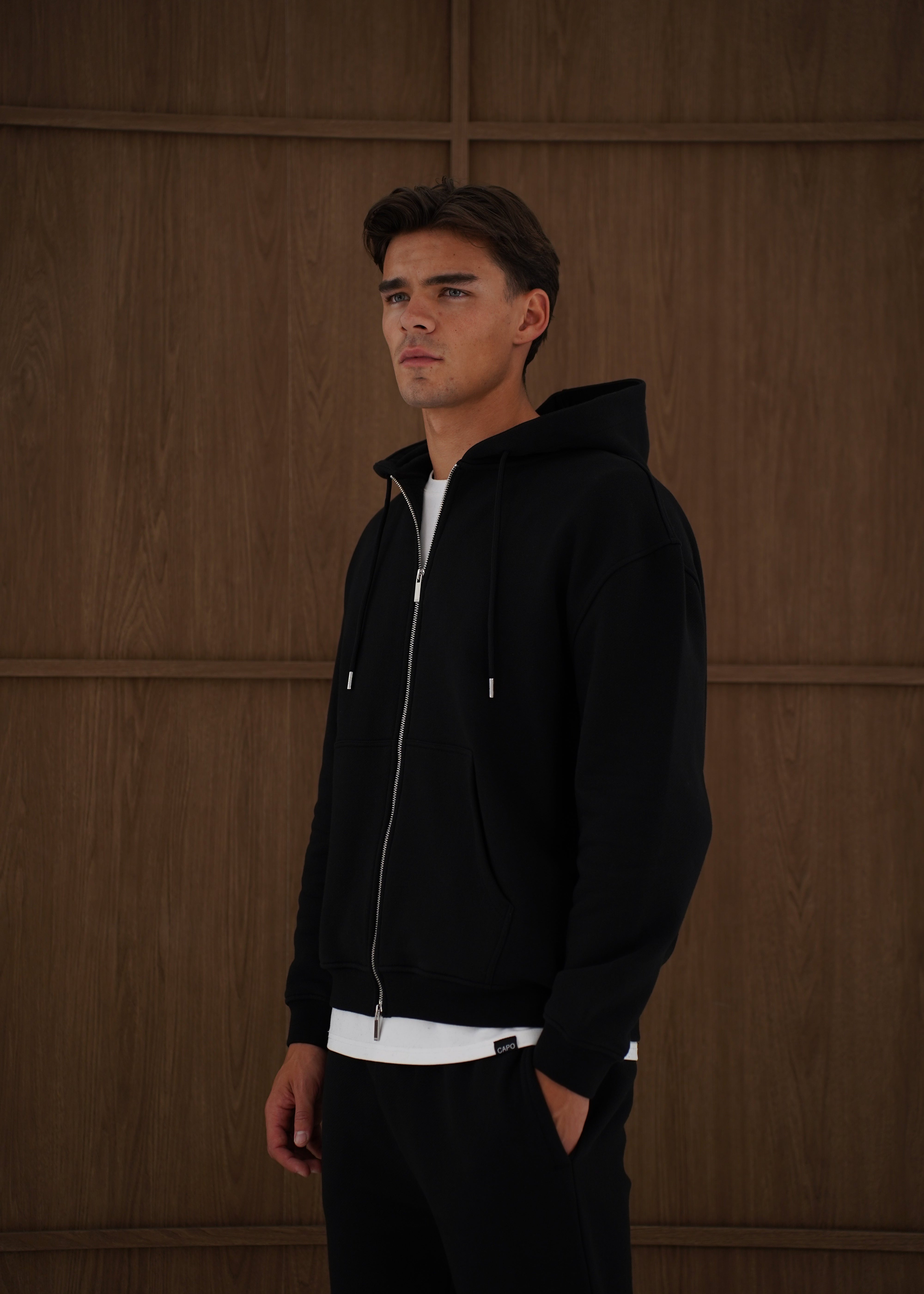 Capo Heavyweight Full Zip Hoodie - Black