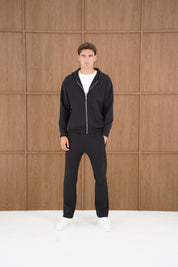 Capo Toby Zip Through Hoodie - Black