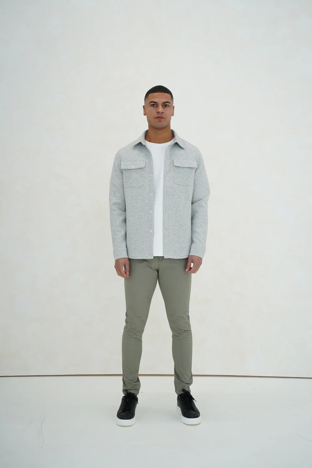 Capo Interlock Jersey Overshirt - Grey