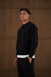 Capo Heavyweight Crew Neck Sweater - Black