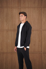 Capo Toby Zip Through Hoodie - Black