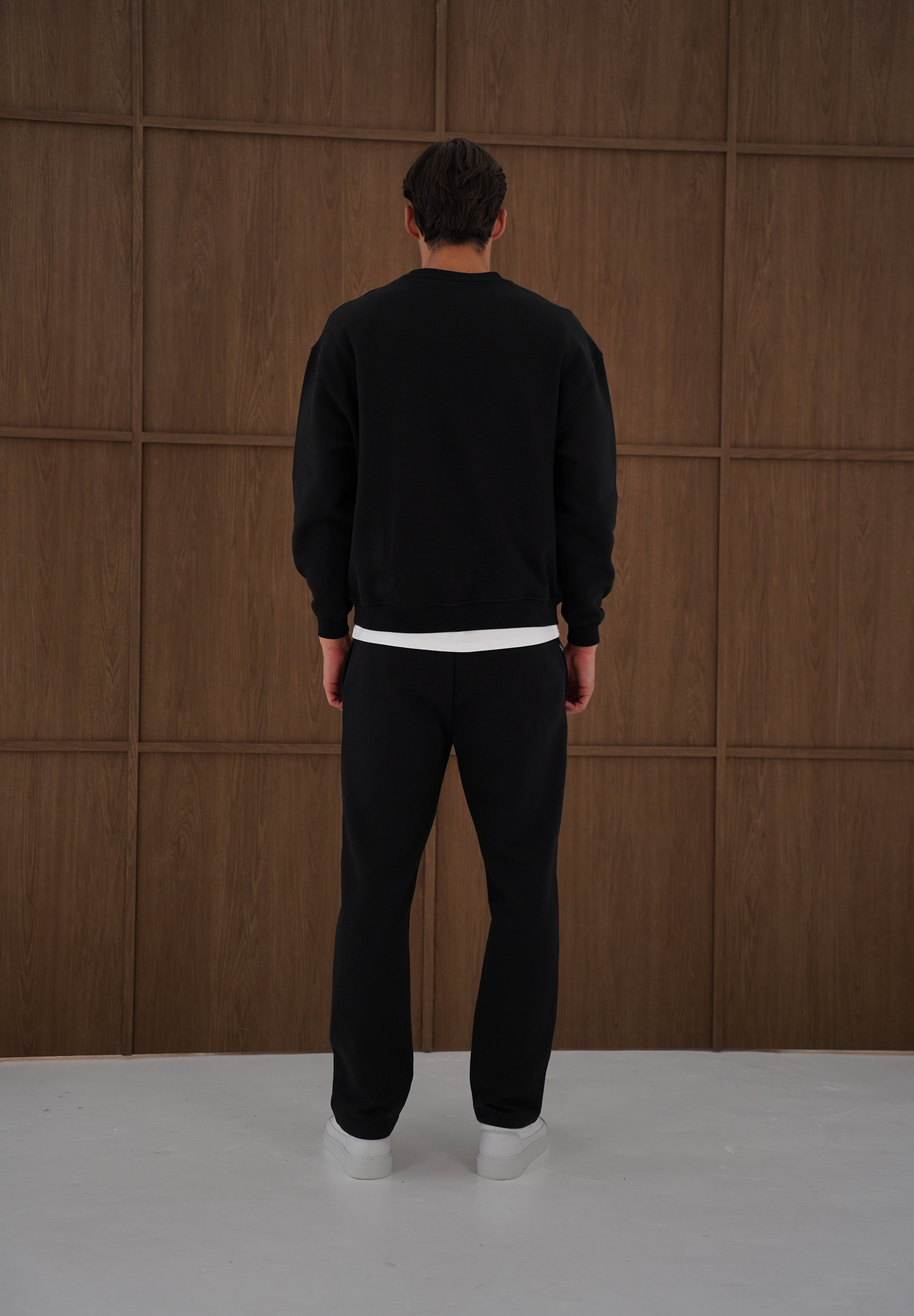 Capo Heavyweight Crew Neck Sweater - Black