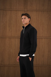 Capo Heavyweight 1/4 Zip Sweatshirt - Black
