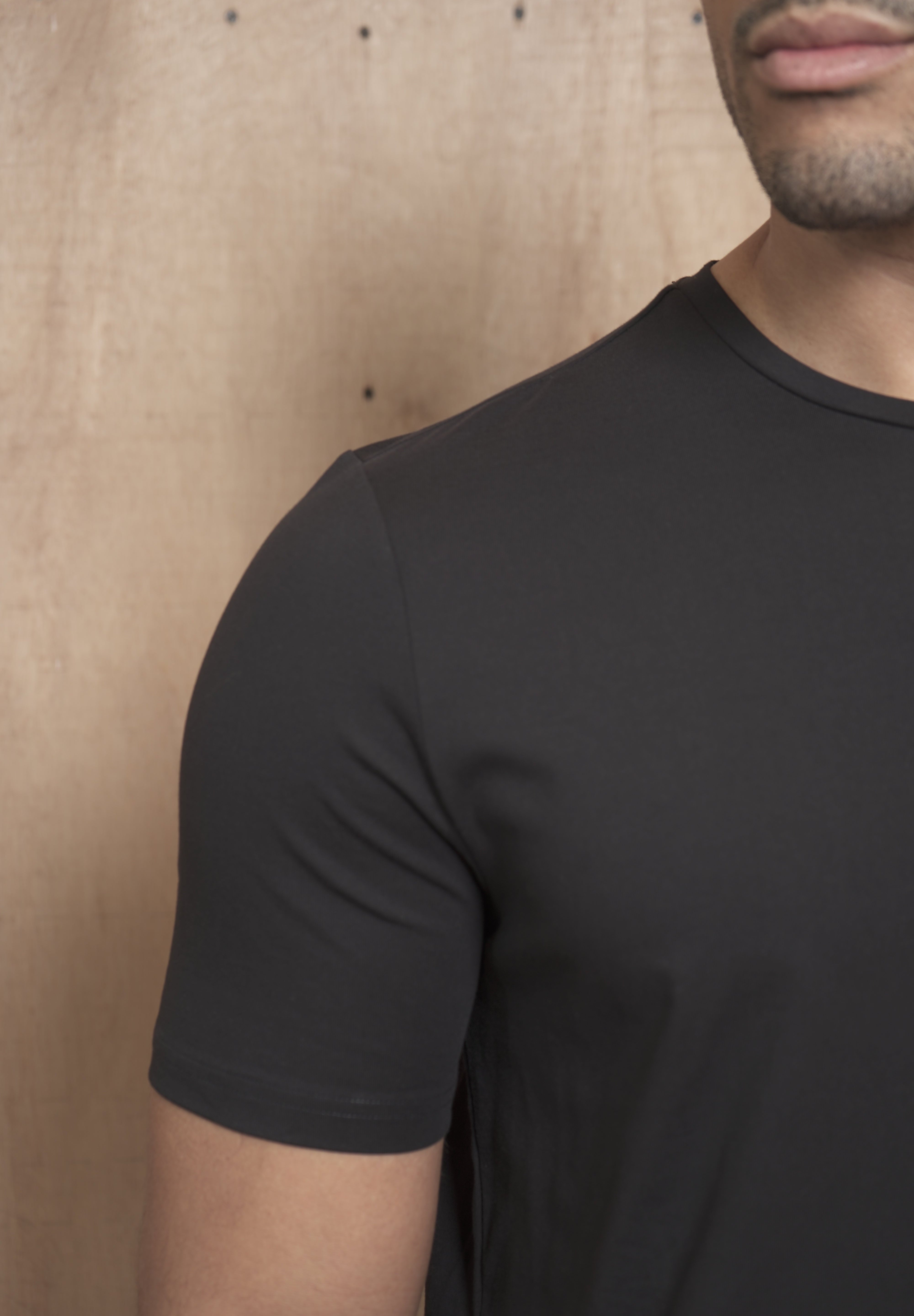 Capo Crew Neck Every Day Cotton T-Shirt - Black