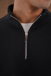 Capo Heavyweight 1/4 Zip Sweatshirt - Black