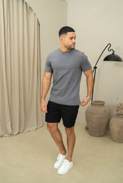 Capo Crew Neck Every Day Cotton T-Shirt - Slate Grey
