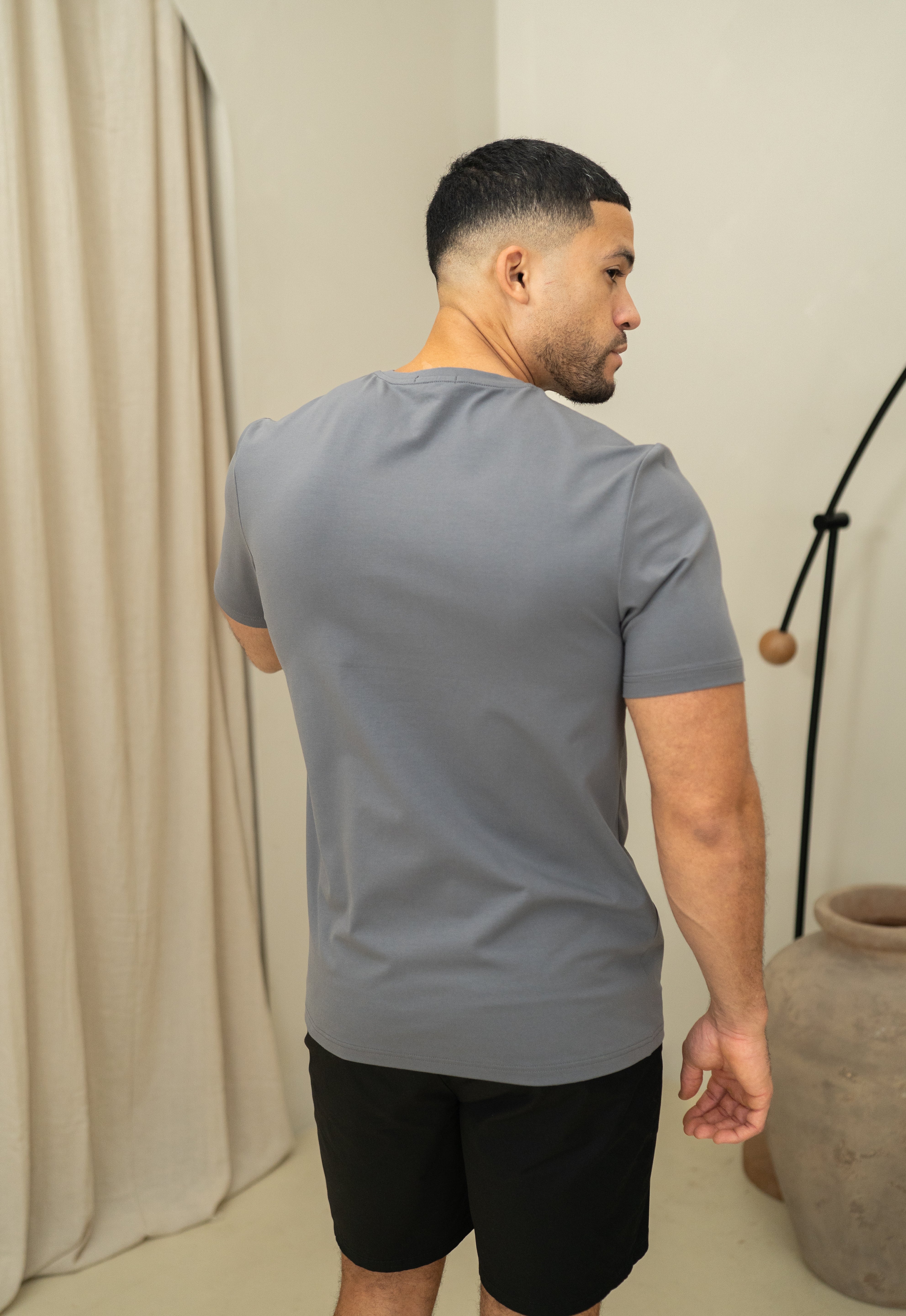 Capo Crew Neck Every Day Cotton T-Shirt - Slate Grey