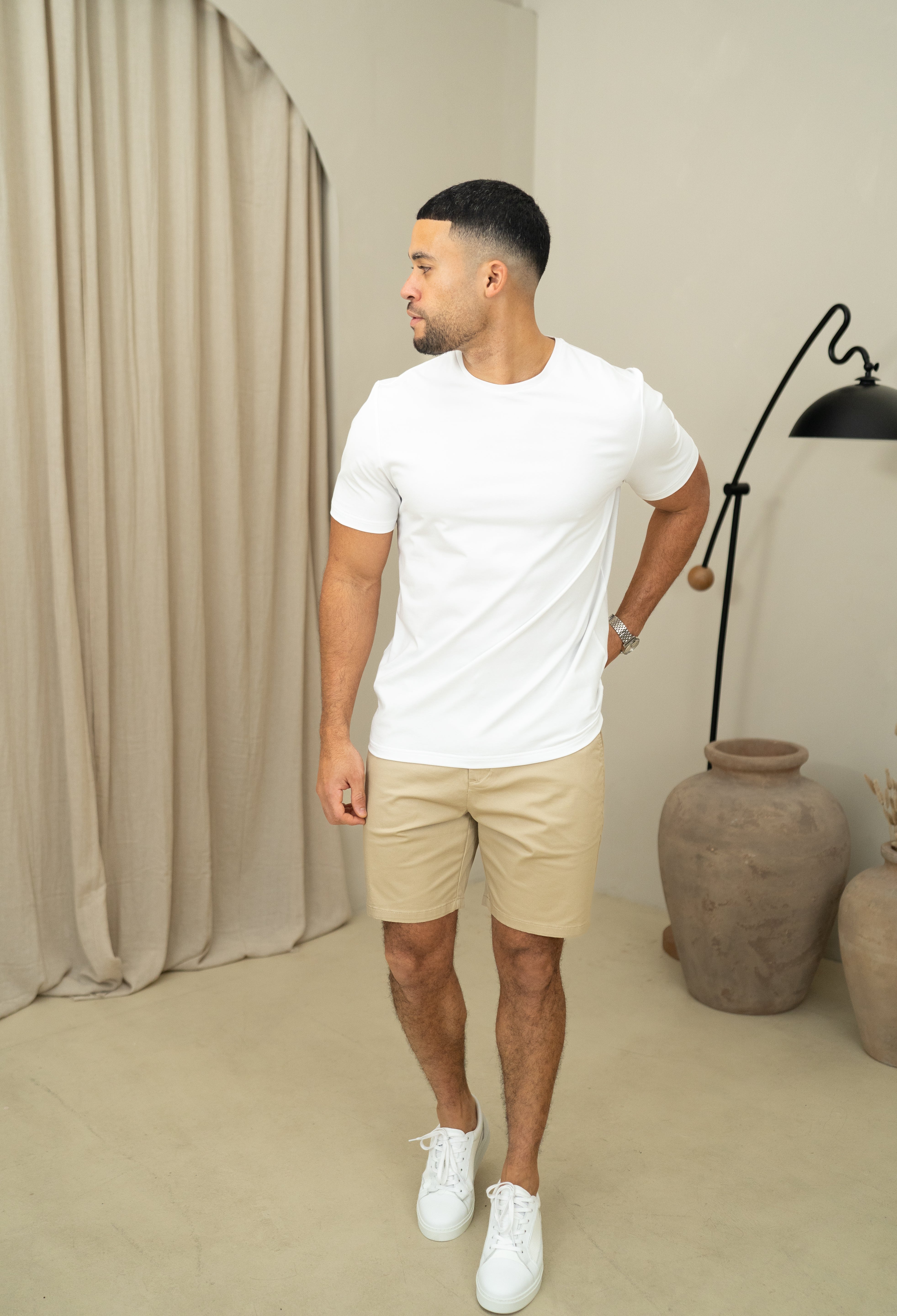 Capo Chino Side Adjuster Shorts - Stone