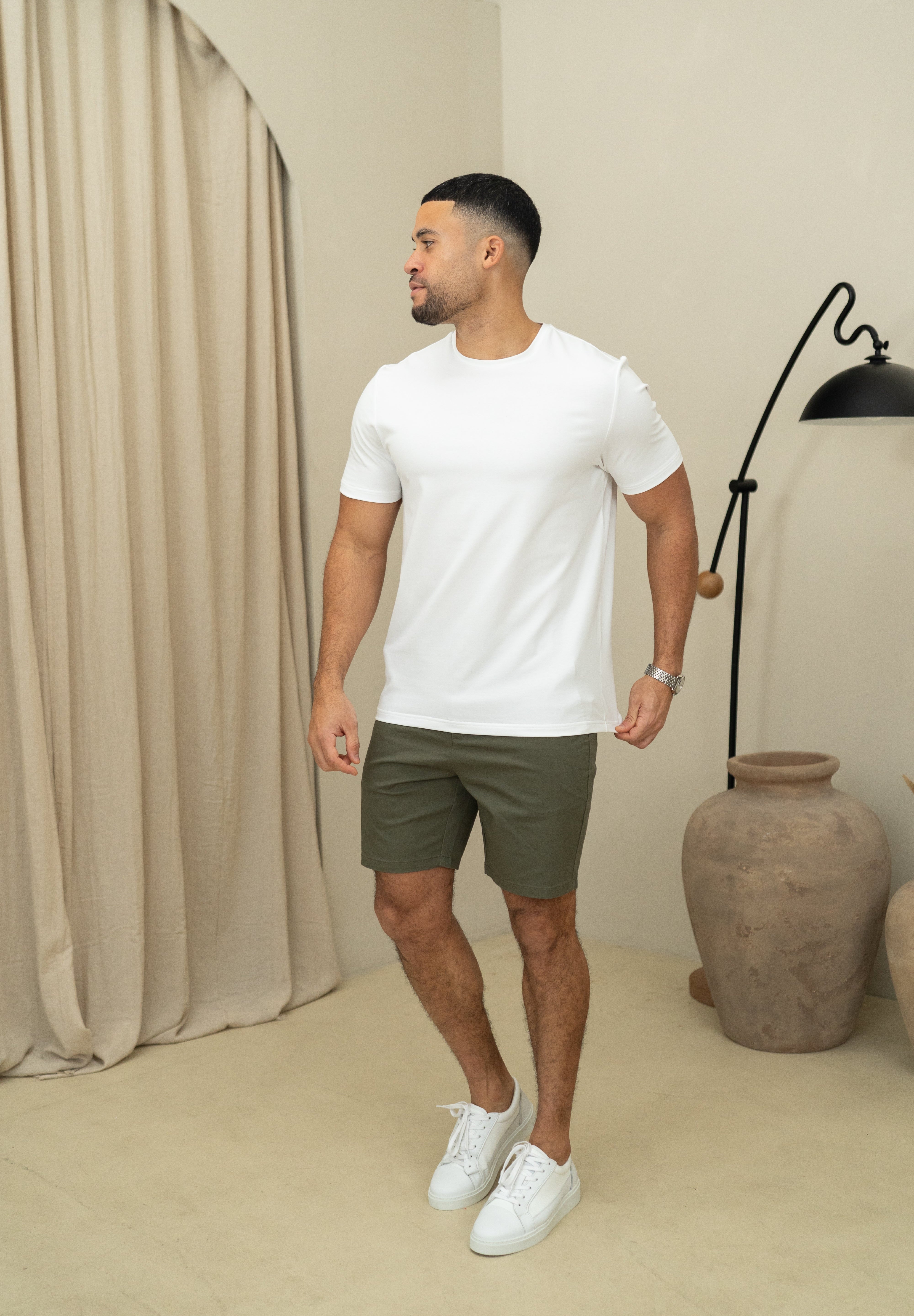 Capo Chino Side Adjuster Shorts - Olive