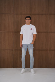 Capo Emblem T-Shirt - White/Burgundy