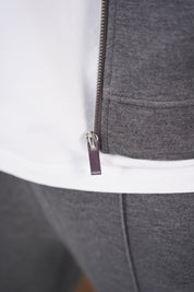 Capo Nick Zip Up Interlock Overshirt - Charcoal