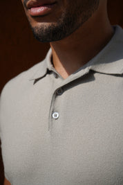 Capo Button Up SS Polo Shirt - Muted Grey