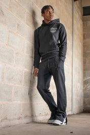 Blessed arched blessed split seam jogger - black