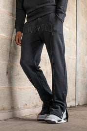 Blessed arched blessed split seam jogger - black