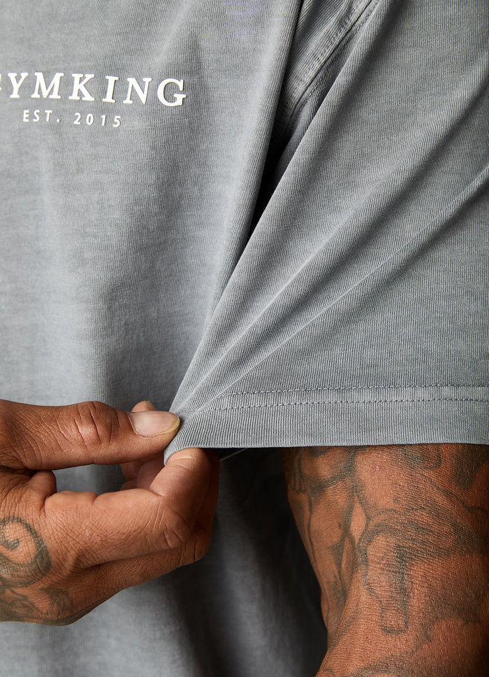 Gym King Est. Legacy Washed Tee - Washed Grey