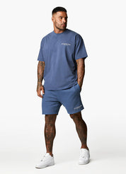 Gym King Est. Legacy Short - Washed Indigo