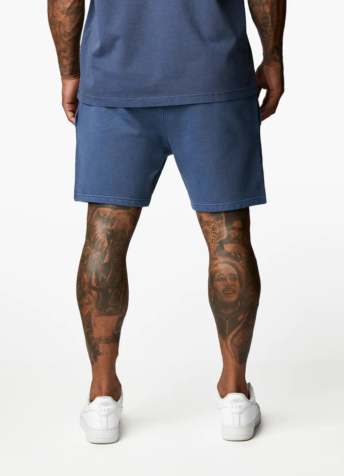 Gym King Est. Legacy Short - Washed Indigo