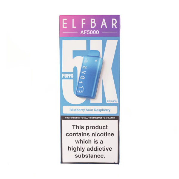 Elf Bar AF5000 Rechargeable Disposable Vape [Blueberry Sour Raspberry]