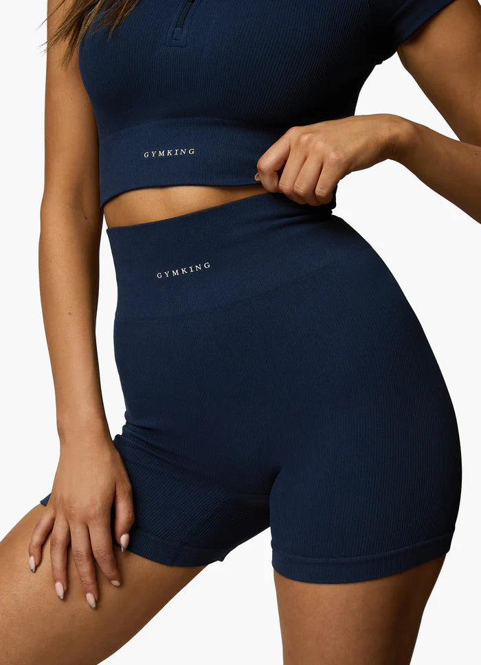 Gym King Formation Rib 2.0 4" Short - Oxford Blue