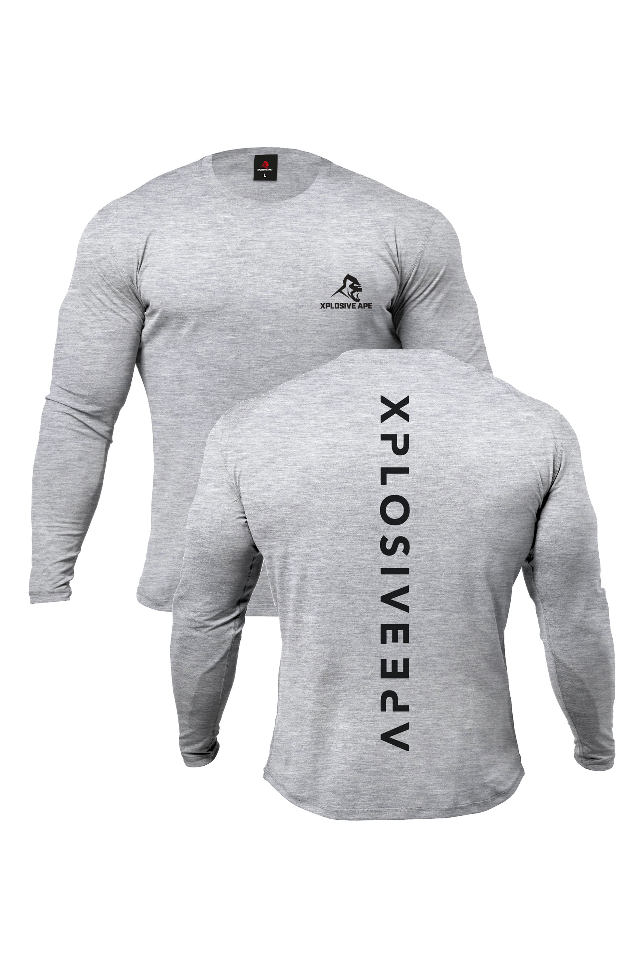 XAPE Futuristic Long Sleeve Tee - Sports Grey