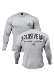 XAPE Garage Strength Long Sleeve Tee - Sports Grey