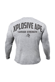 XAPE Garage Strength Long Sleeve Tee - Sports Grey