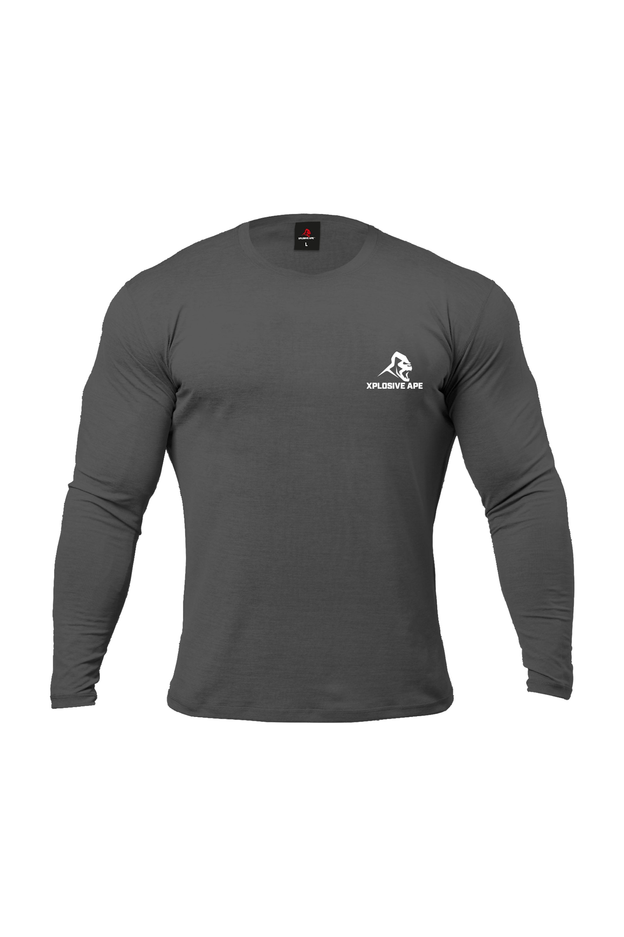 XAPE Graffiti Long Sleeve Tee - Charcoal