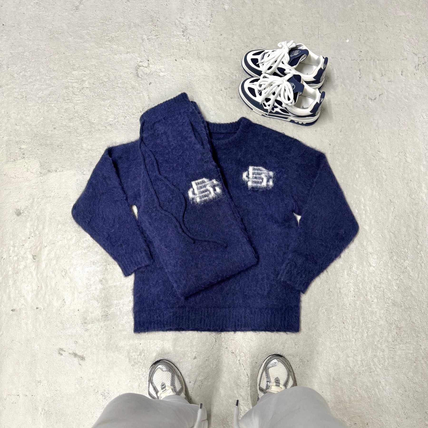 Bénir Mohair Knit BC Jogger - Navy